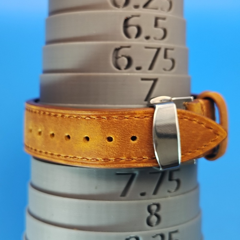 Vintage 1971 Timex Automatic Day Date 39mm Mens Mechanical Watch Leather Strap - Picture 7 of 10